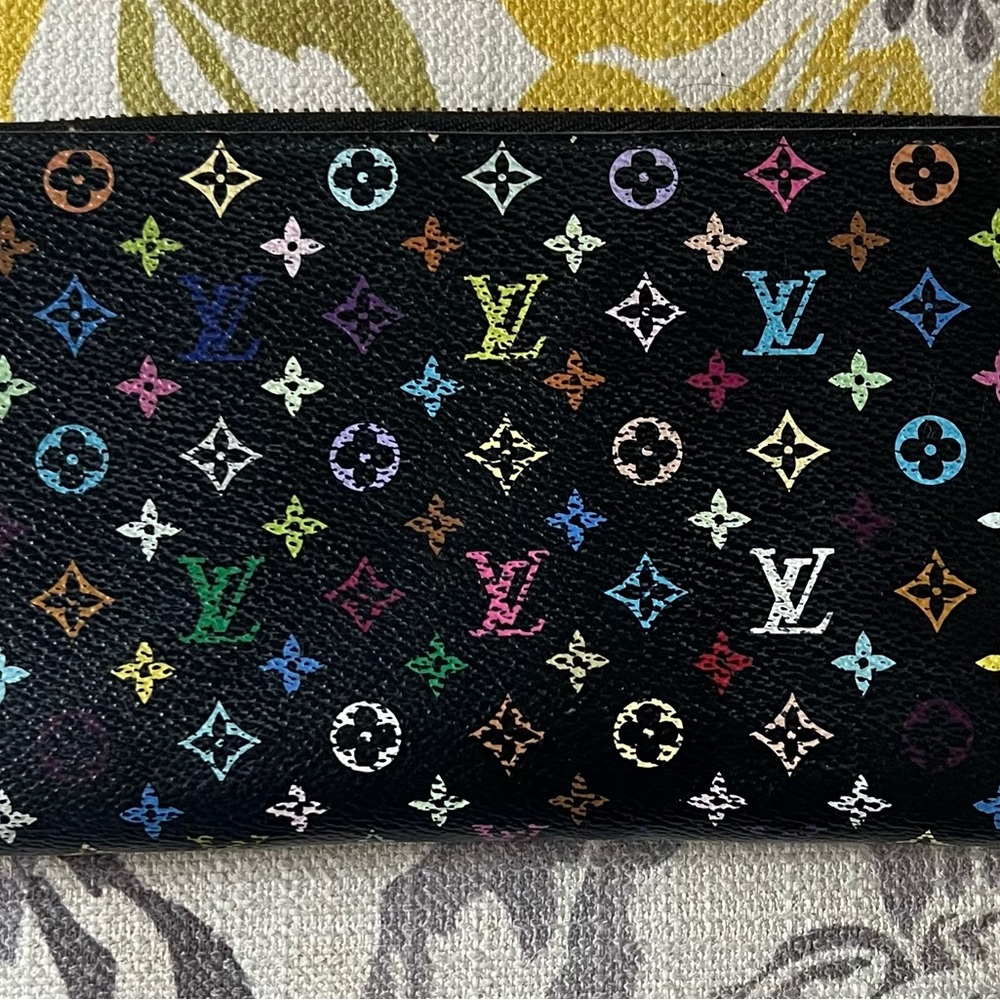 Louis Vuitton Black Multicolor Monogram Wallet.